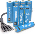 Rechargeable AA and AAA Lithium-Ion Batteries, 8-Pack P15965