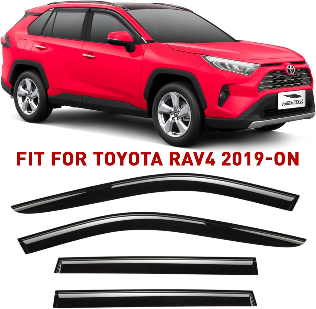 Glass Tape-on Rain Guards for Toyota RAV4 SUV, 4 Pieces U618768