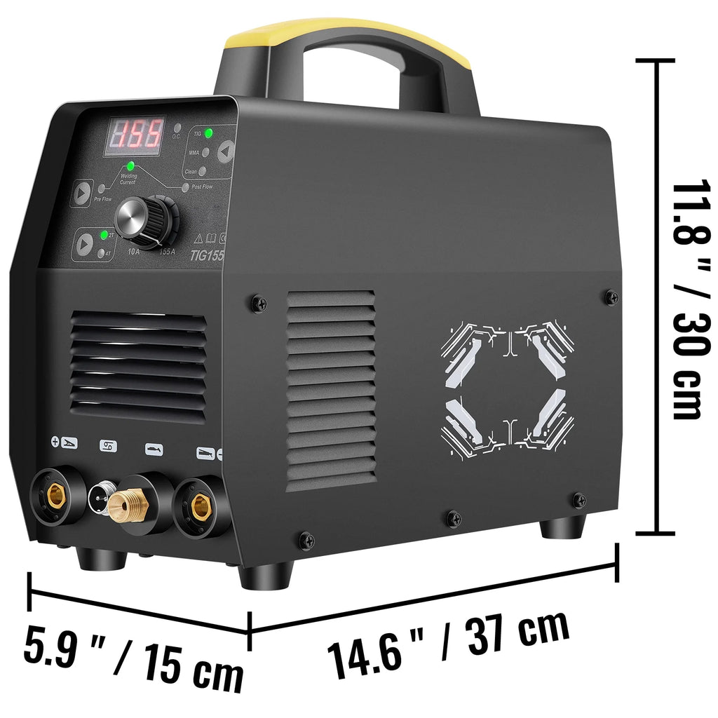 155Amp 3 in 1 TIG Welder, 110V High Frequency TIG/Stick/Clean Welding Machine V9450