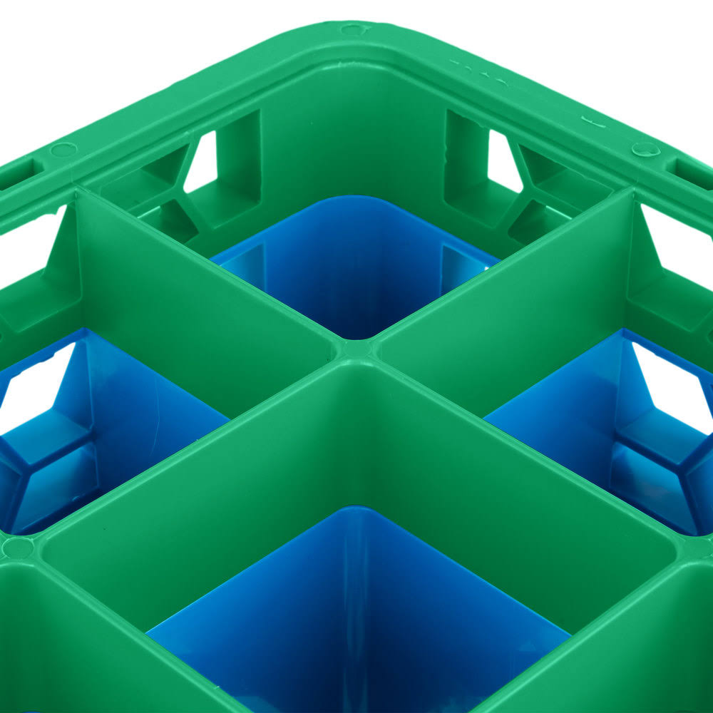 Green Color-Coded Glass Rack with 1 Extender V2291