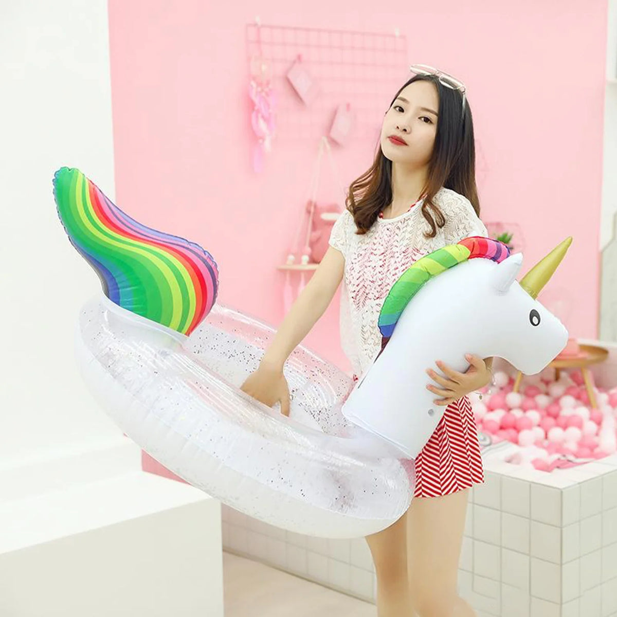 Inflatable Sea Horse Swimming Ring 48 inc F573025