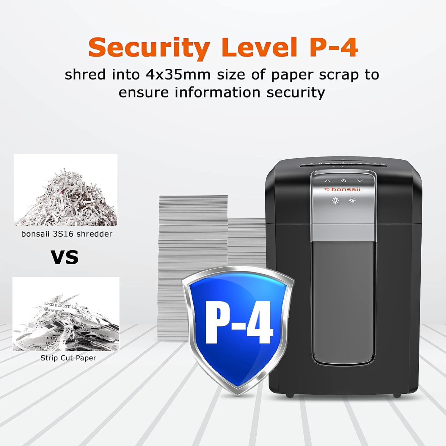 Black 18-Sheet Cross-Cut Paper Shredder with 7.9 Gallons Pullout Wastebasket H921