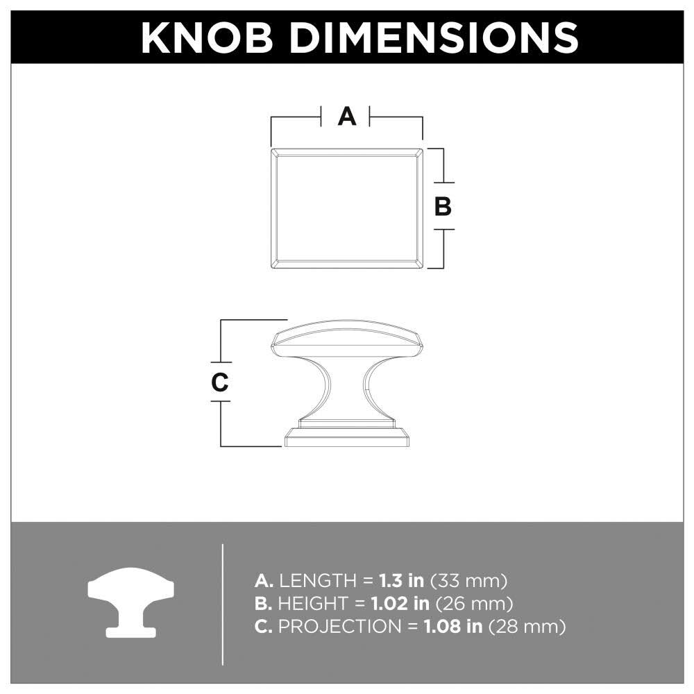 1.25-in Bronze Rectangular Traditional Cabinet Knob 36-Pack O213