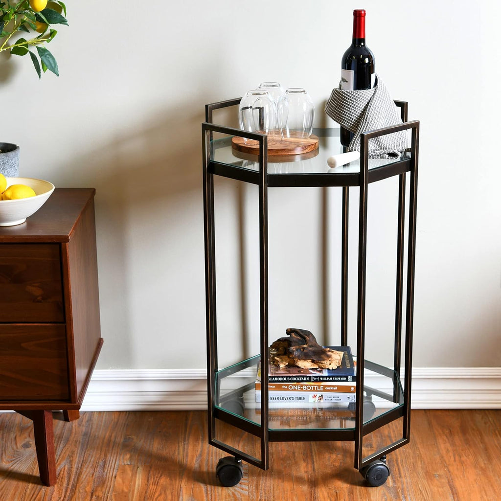Black Metal Bar Cart Y8315