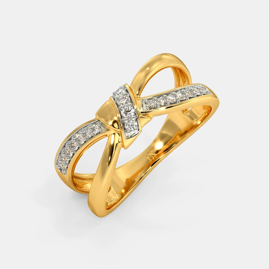 18Kt Gold Diamond Ring with 0.136 Ct Diamonds D243349
