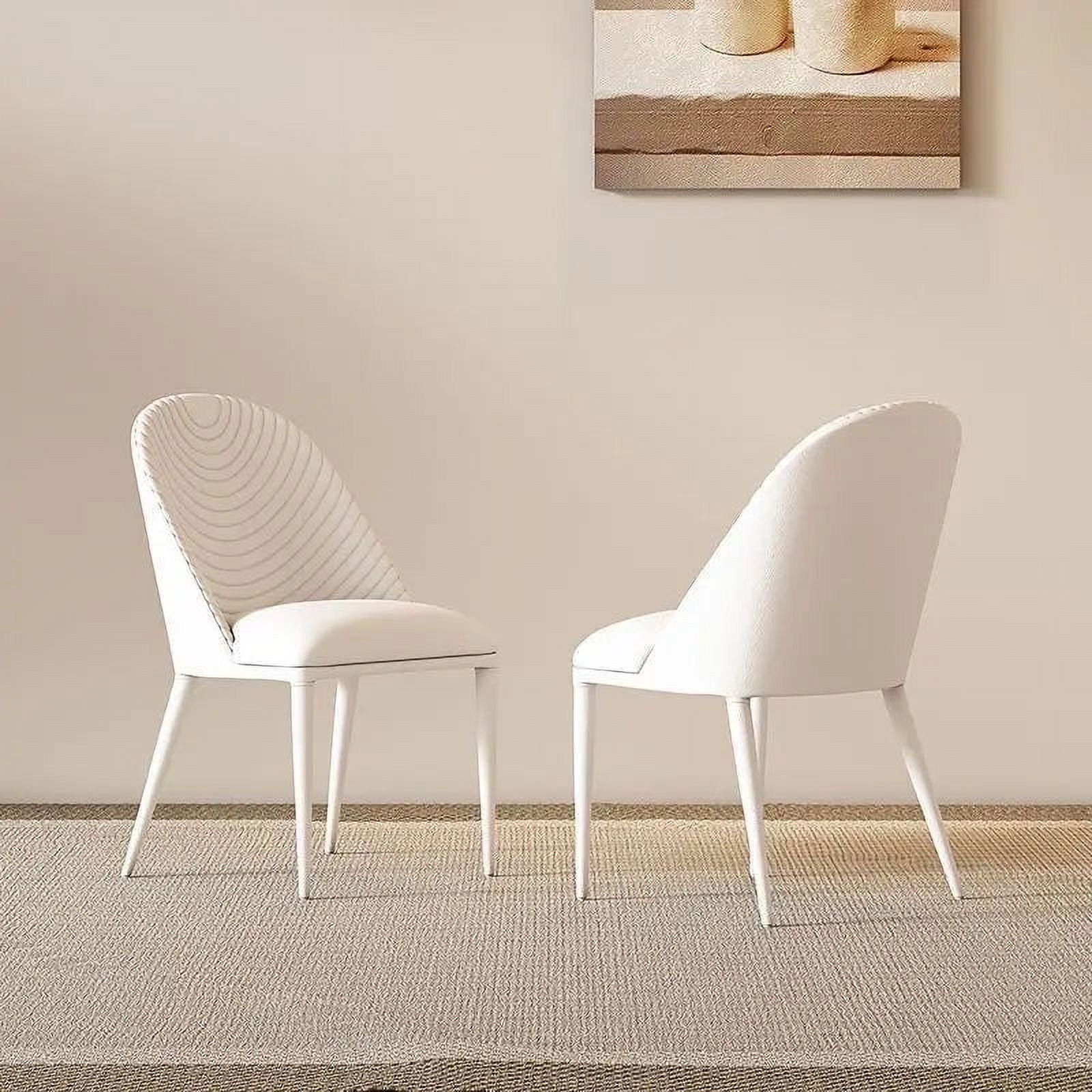 White Leather Dining Chair B19624