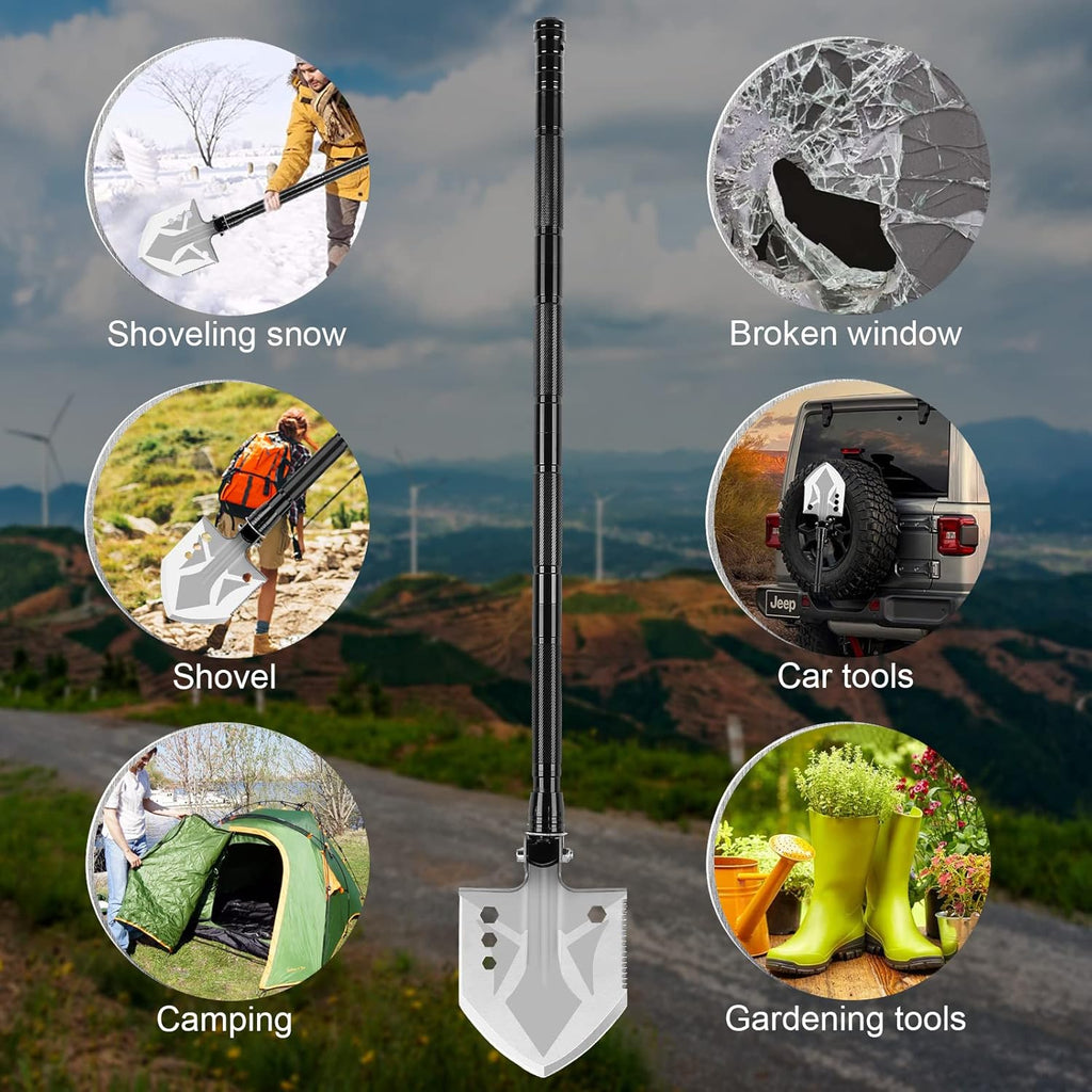 Folding Survival Shovel Multi-Tool with Storage Bag L275