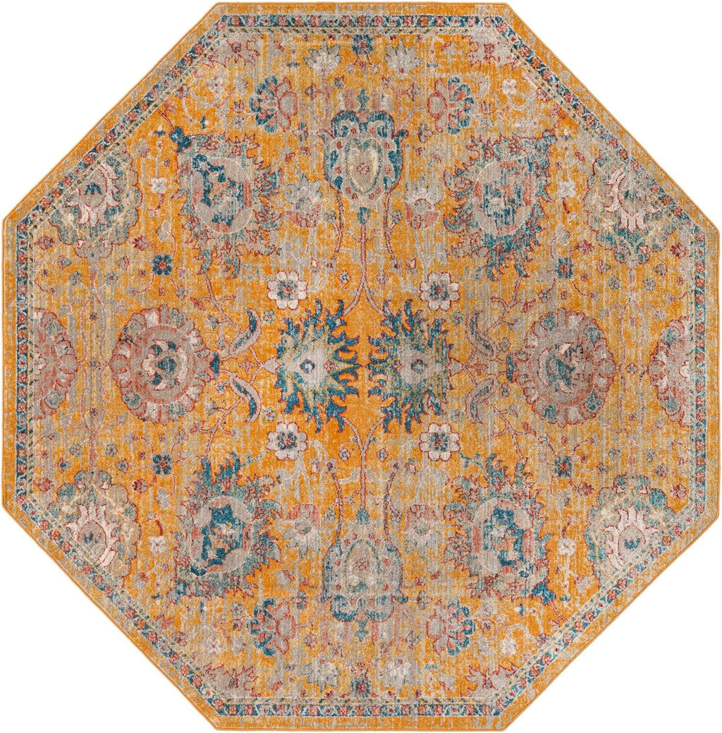 Yellow Octagon Rug A703987