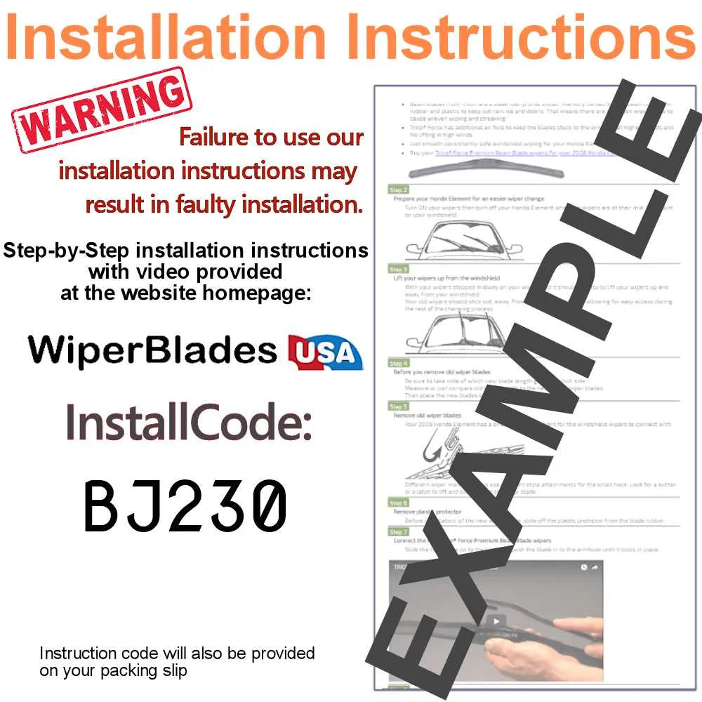 Wiper Blades Set of 2 U96308