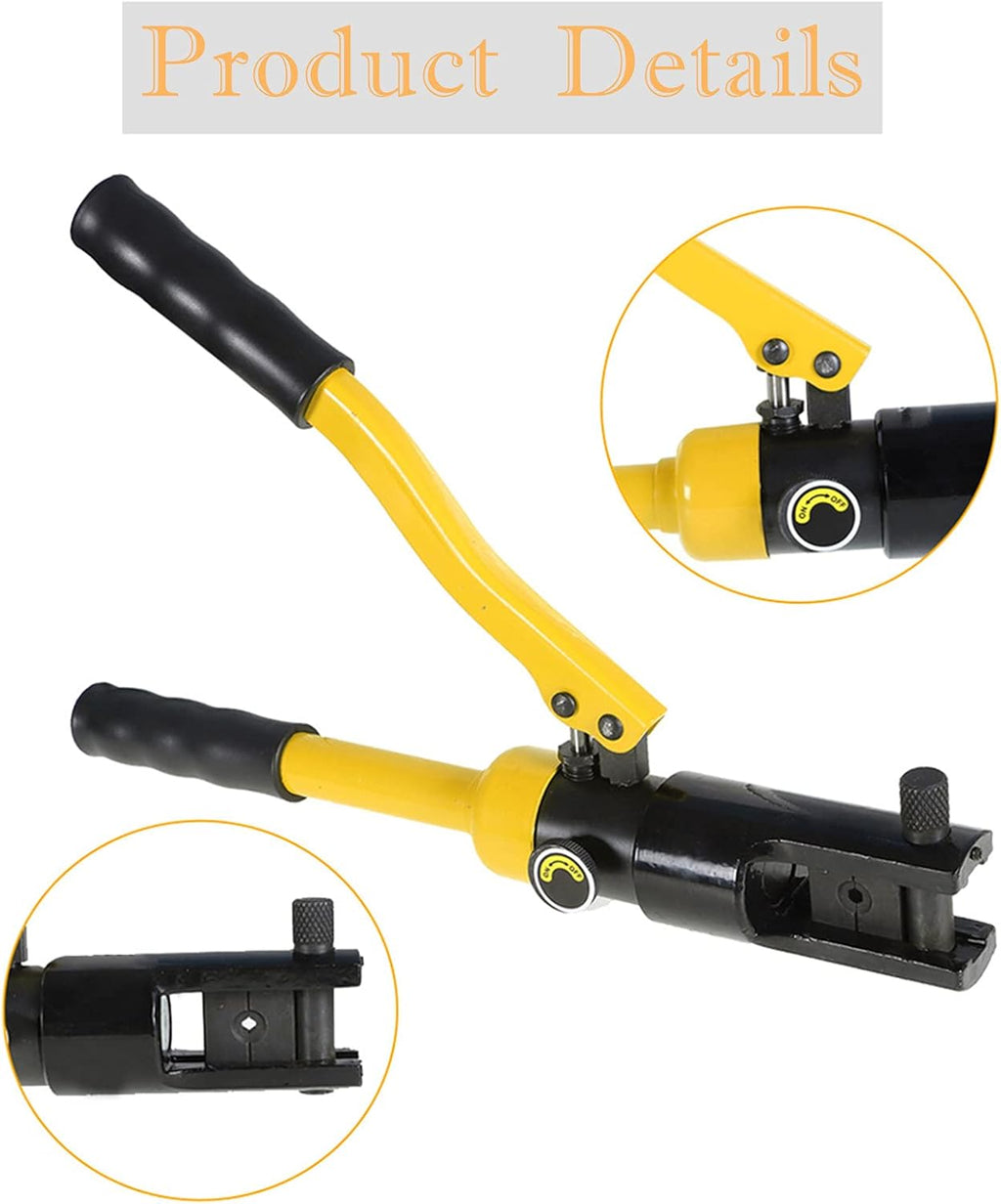 7.5 Ton Hydraulic Wire Crimper with 8 Pairs of Dies, Pack of 2 H118432