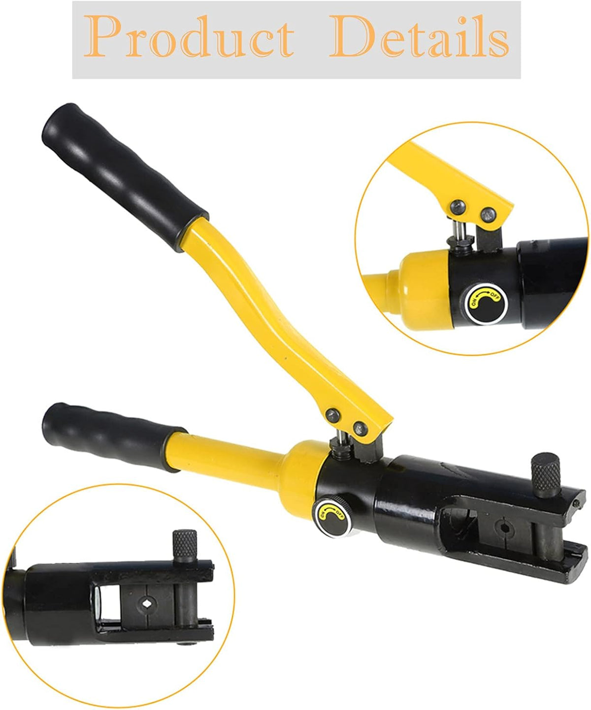 7.5 Ton Hydraulic Wire Crimper with 8 Pairs of Dies, Pack of 2 H118432