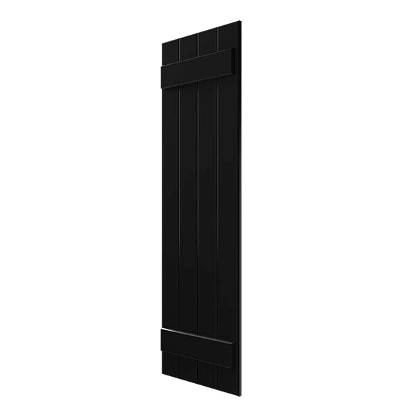 Black Composite Board-n-Batten Shutters, Per Pair U829