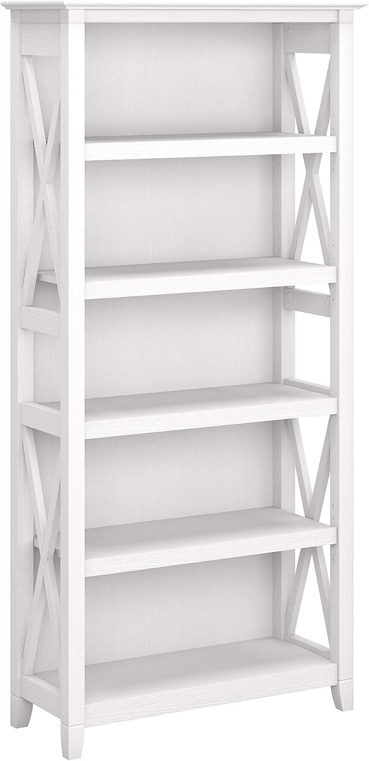5 Shelf Bookcase, Pure White Oak O458