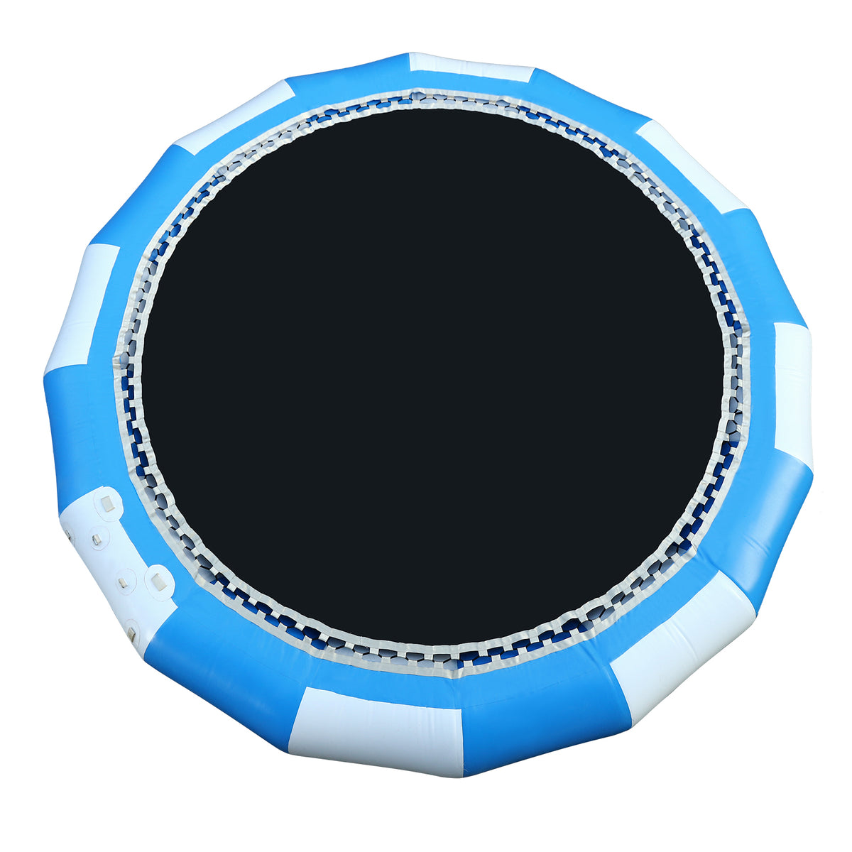 17ft Inflatable Water Trampoline Blue and White PVC Tarpaulin Max Capacity 400kg/ 880lb U1940