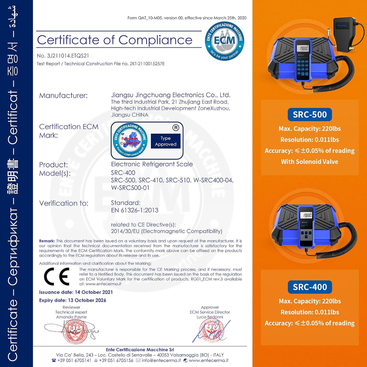Refrigerant Scale Electronic Digital Scale O316
