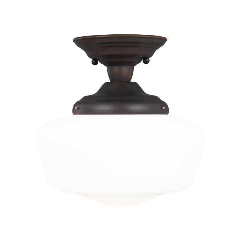 Brushed Nickel Semi Flush Mount Light A749