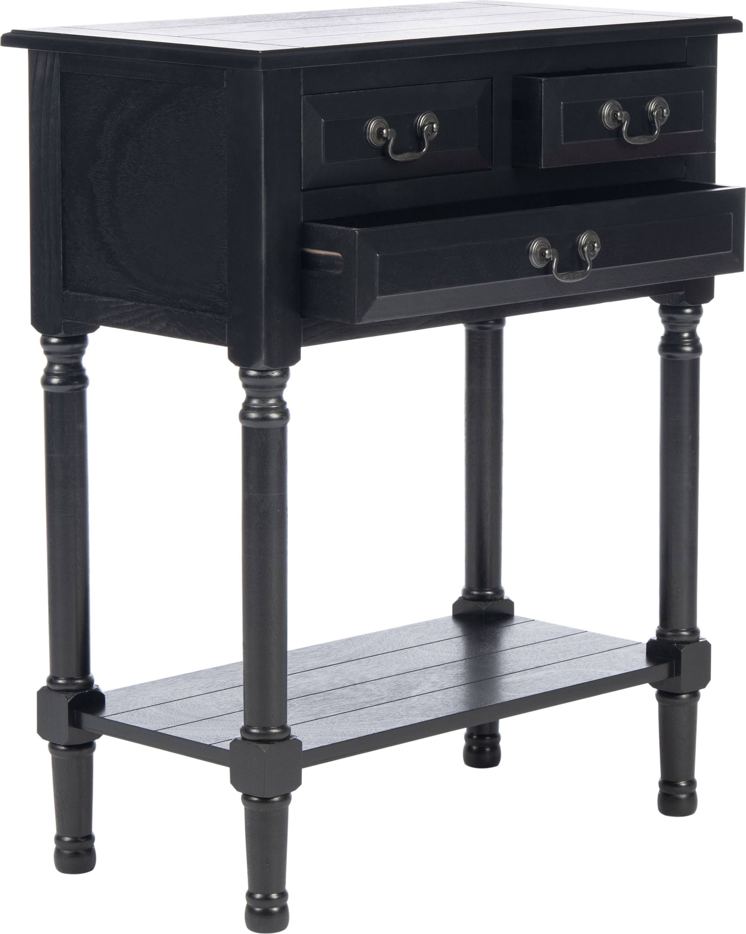 Black 3 Drawer Console Table E2087