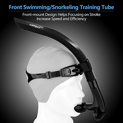 Center Mount Swim Snorkel with Silicone Mouthpiece U535