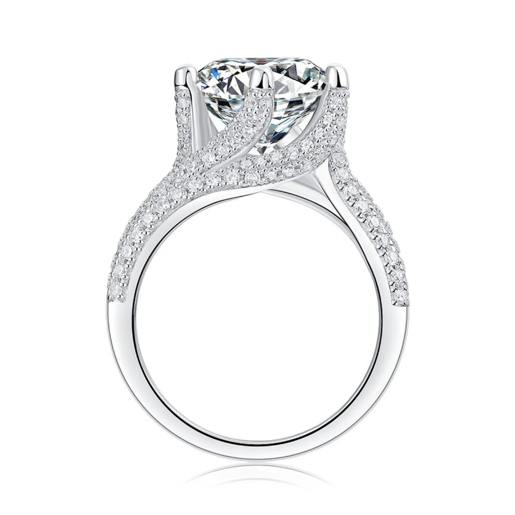 5ct Round Cut Moissanite Engagement Ring with Certificate N57823