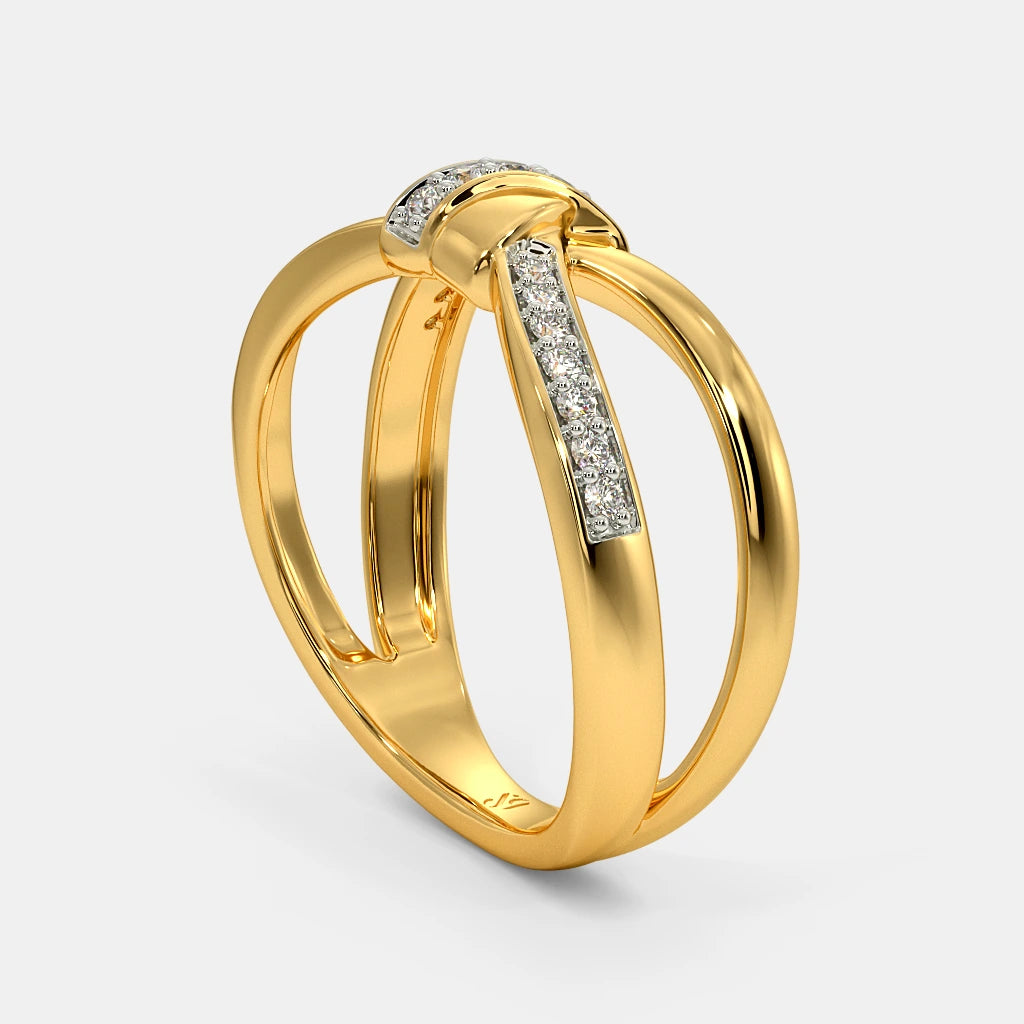 18Kt Gold Diamond Ring with 0.136 Ct Diamonds D243349