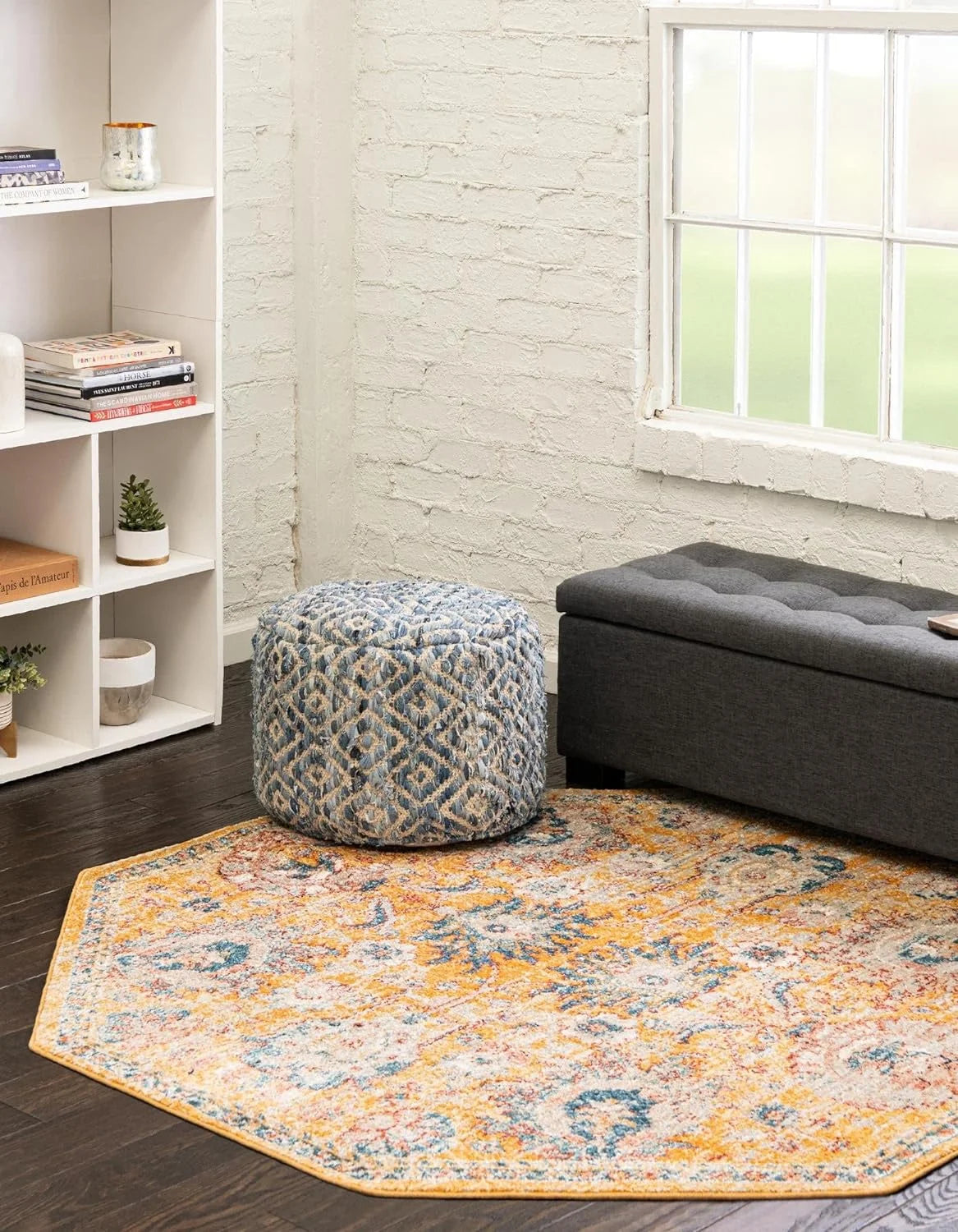 Yellow Octagon Rug A703987