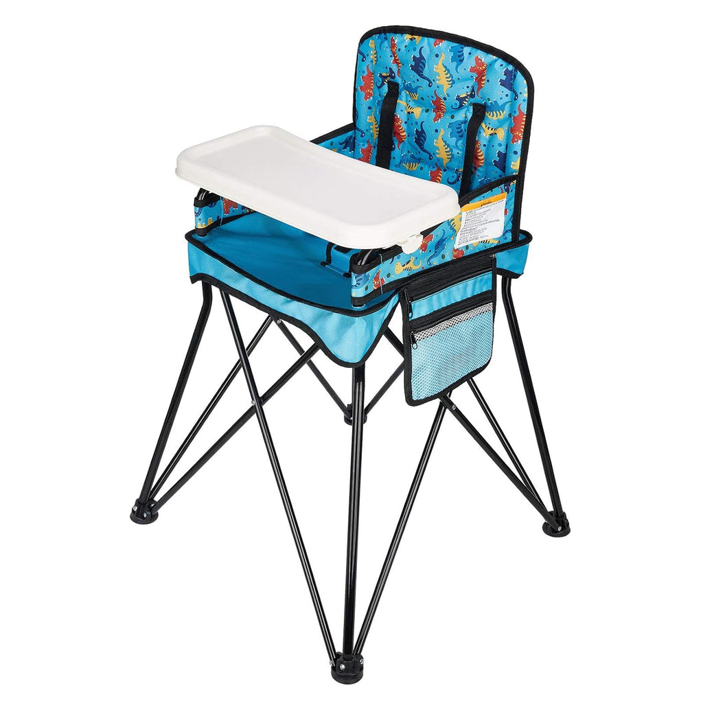 Grey Foldable Travel High Chair with Removable Tray and Carry Bag K9270