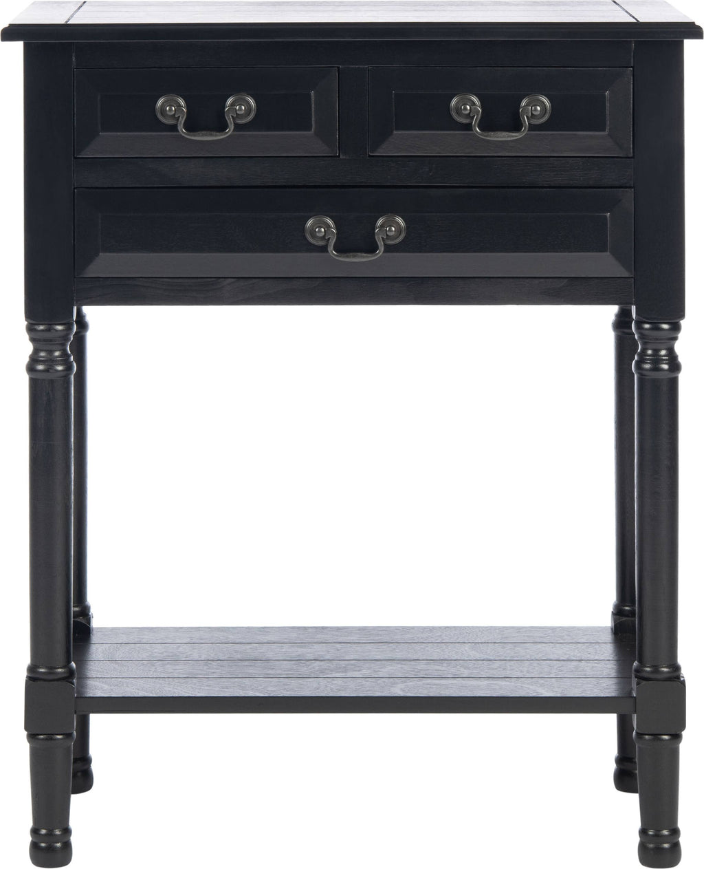 Black 3 Drawer Console Table E2087