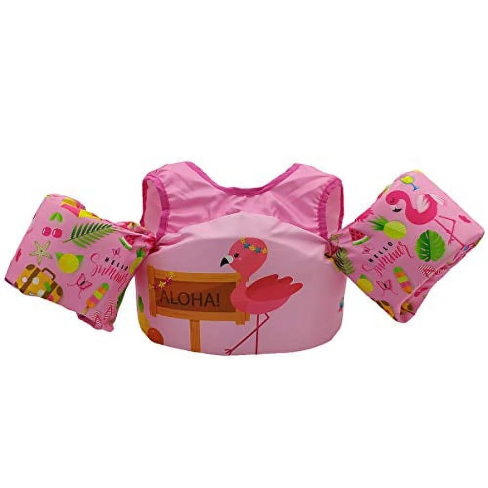 Pink Flamingo Kids Swim Floatation Vest Q72991