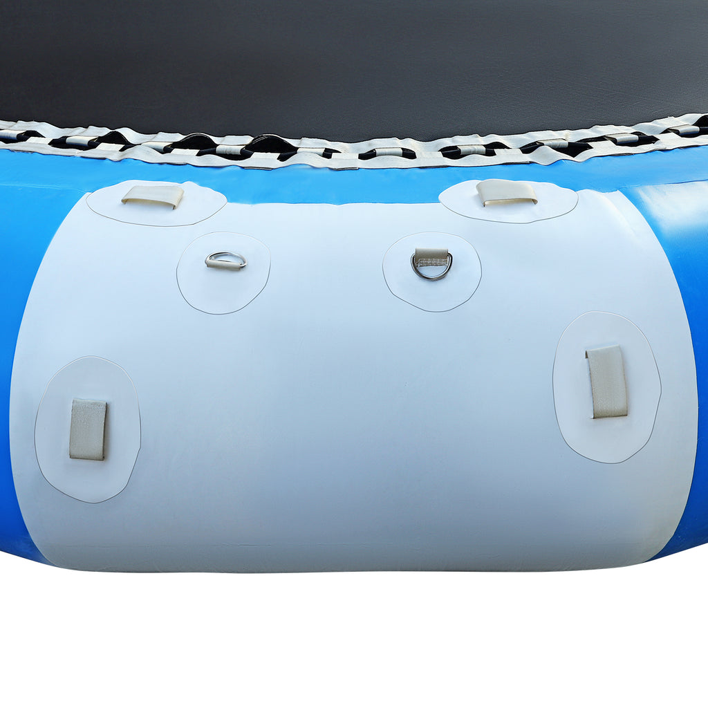 17ft Inflatable Water Trampoline Blue and White PVC Tarpaulin Max Capacity 400kg/ 880lb U1940