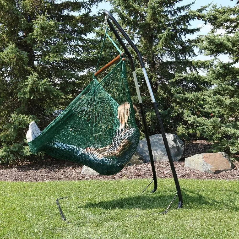 Green Extra Large Hanging Hammock Chair with Adjustable Stand J2038