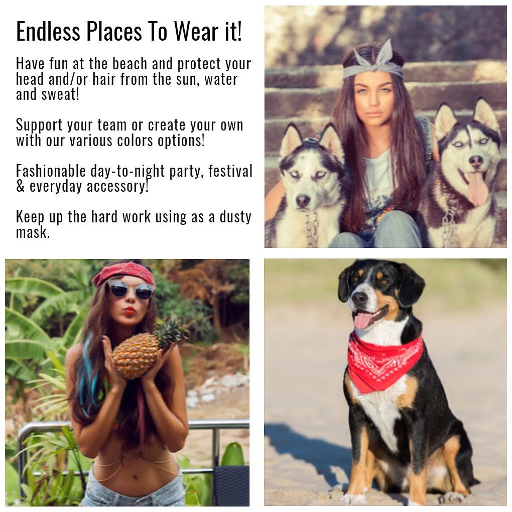 100% Cotton Bandana 21 Inches 36 Pack G237