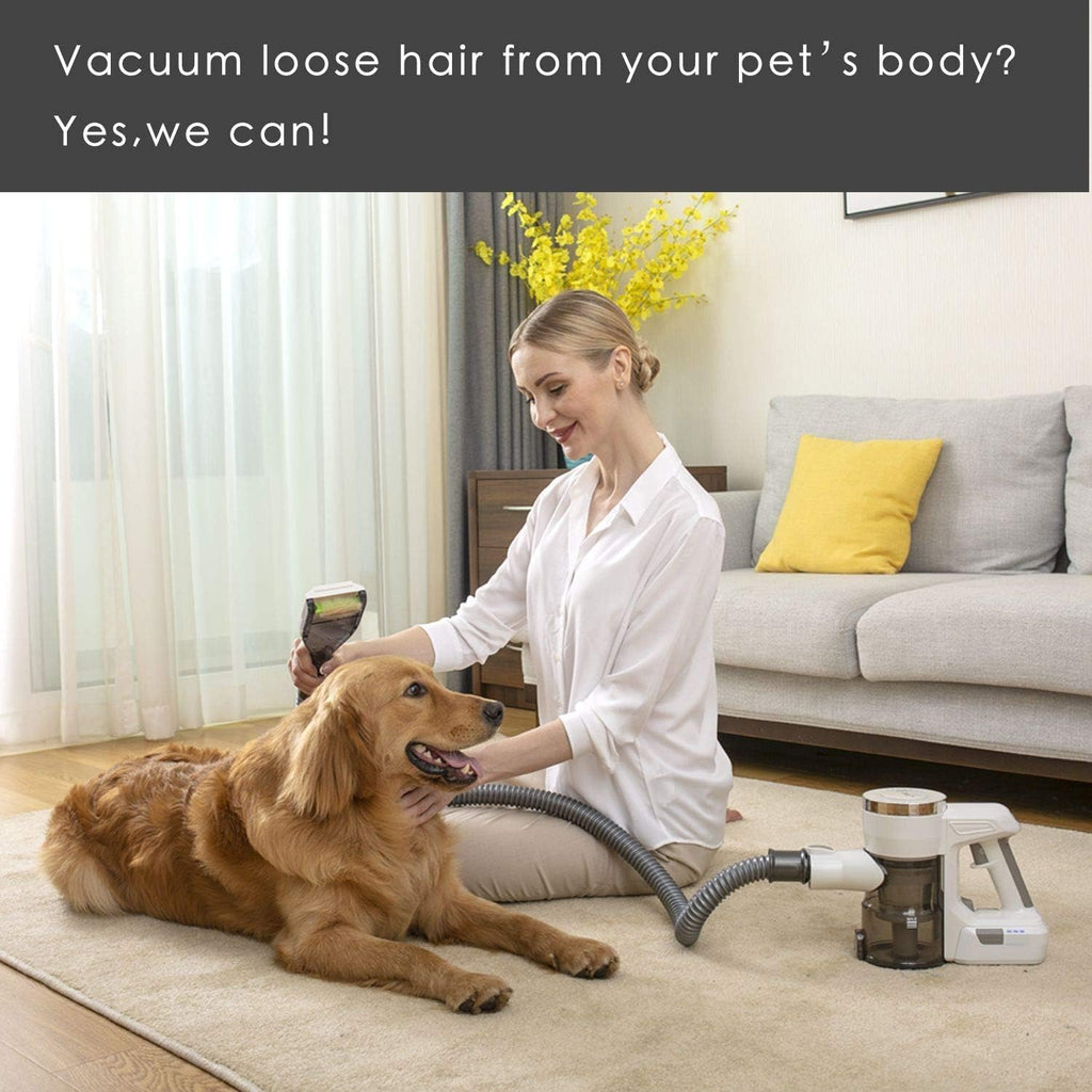 3 in 1 Cordless Pet Grooming Vacuum with Dog/Cat Grooming Brush W984