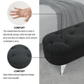 Black Teddy Storage Ottoman Bench S86384