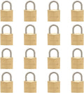 16 Pack Keyed Alike Solid Brass Padlock with 1-1/4” Wide Lock Body V873