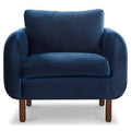 Navy Blue Fabric Armchair H485438