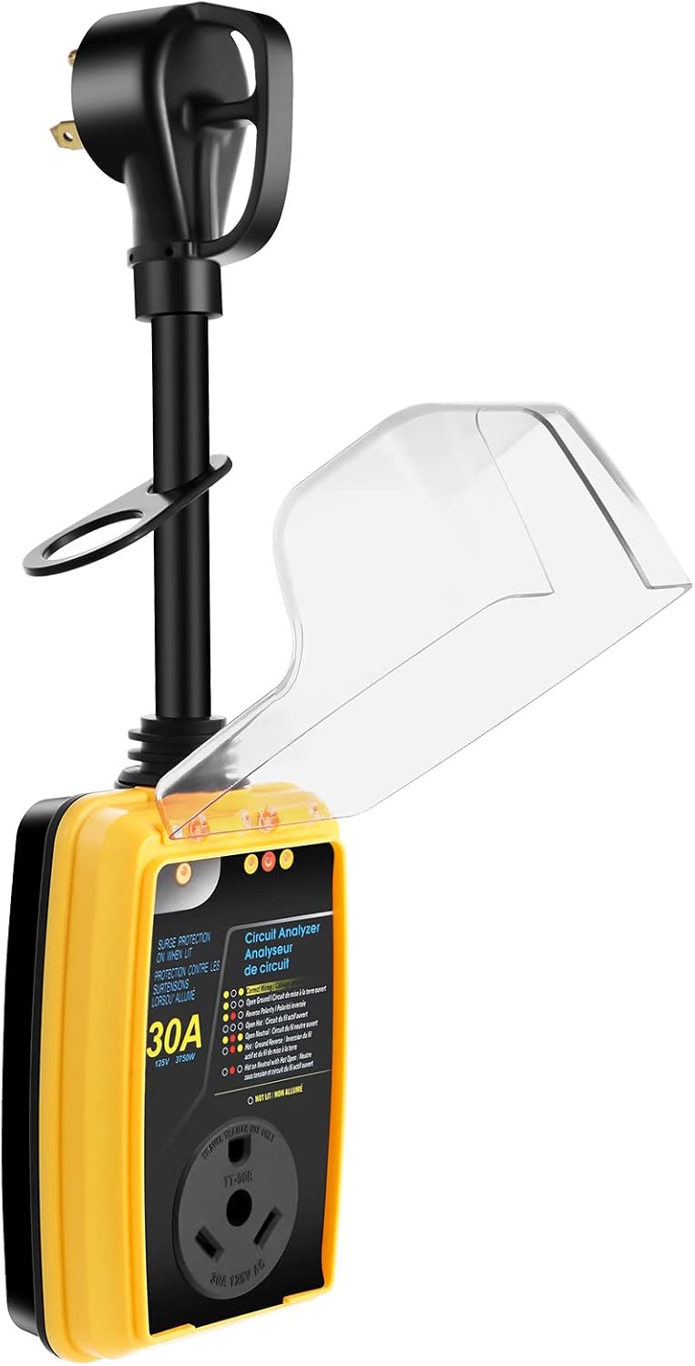 30 Amp RV Surge Protector with Waterproof Cover W208