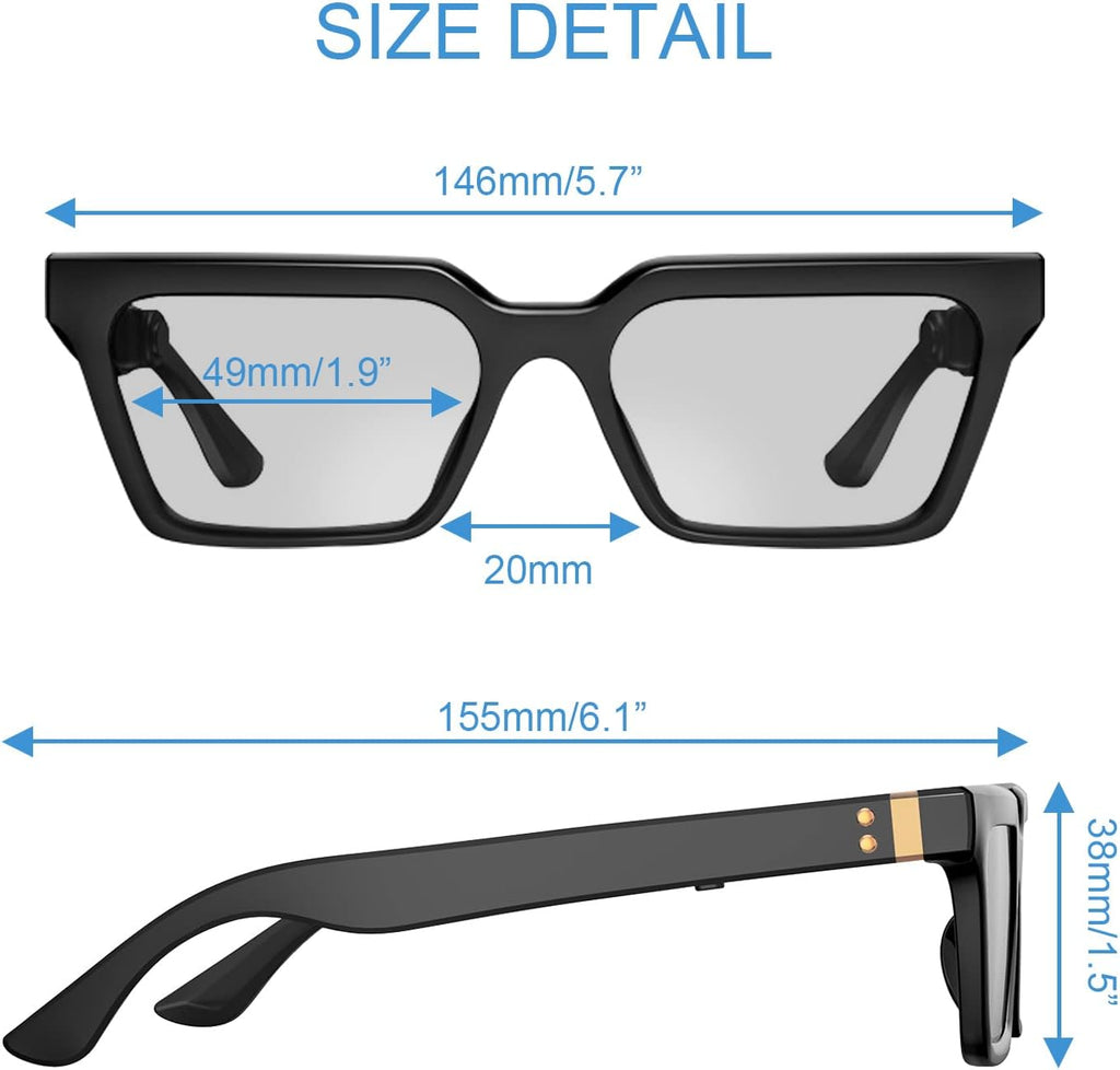 Bone Conduction Glasses Headphones with Anti Blue Light and Photochromic Lenses N4870