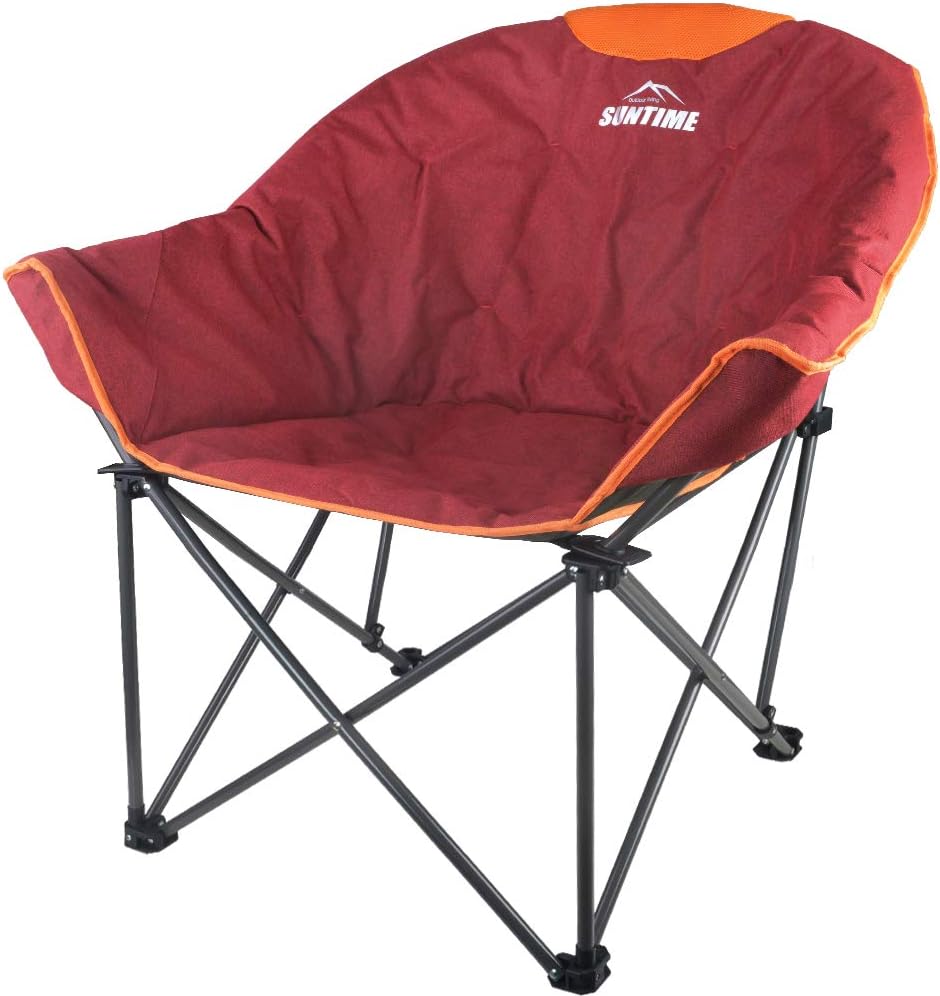 Oversize Padded Folding Chair with Carry Bag S81654