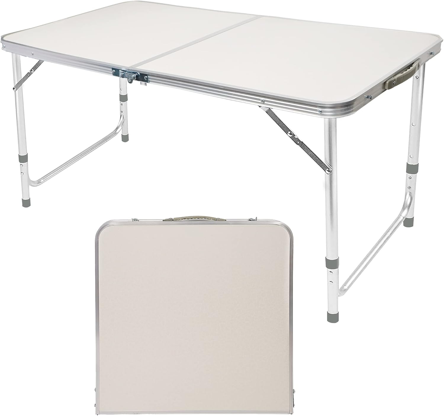 Black 4 Ft Aluminum Folding Camping Table O61710