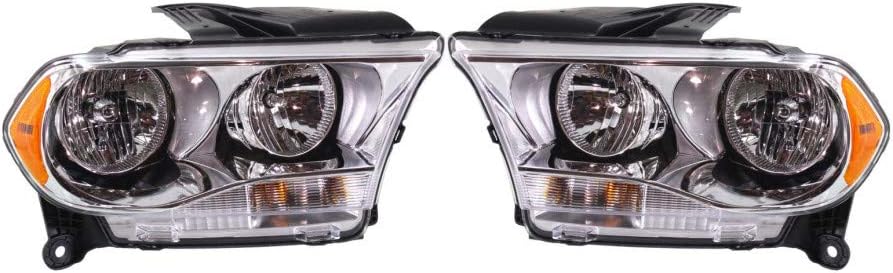 Halogen Headlight Driver and Passenger Side with Bulbs D421327