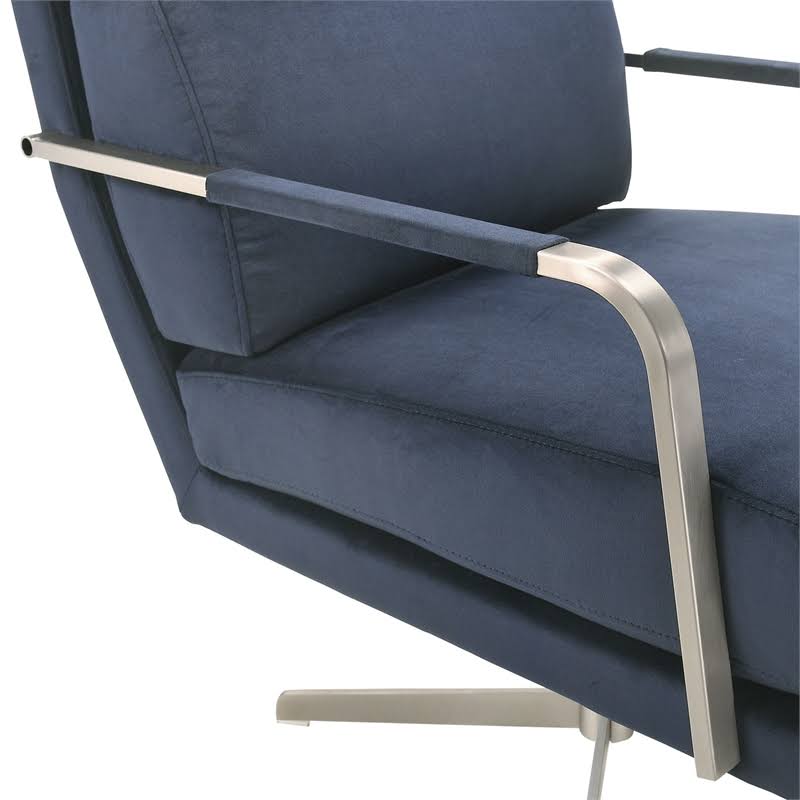Blue Swivel Accent Chair Y5795
