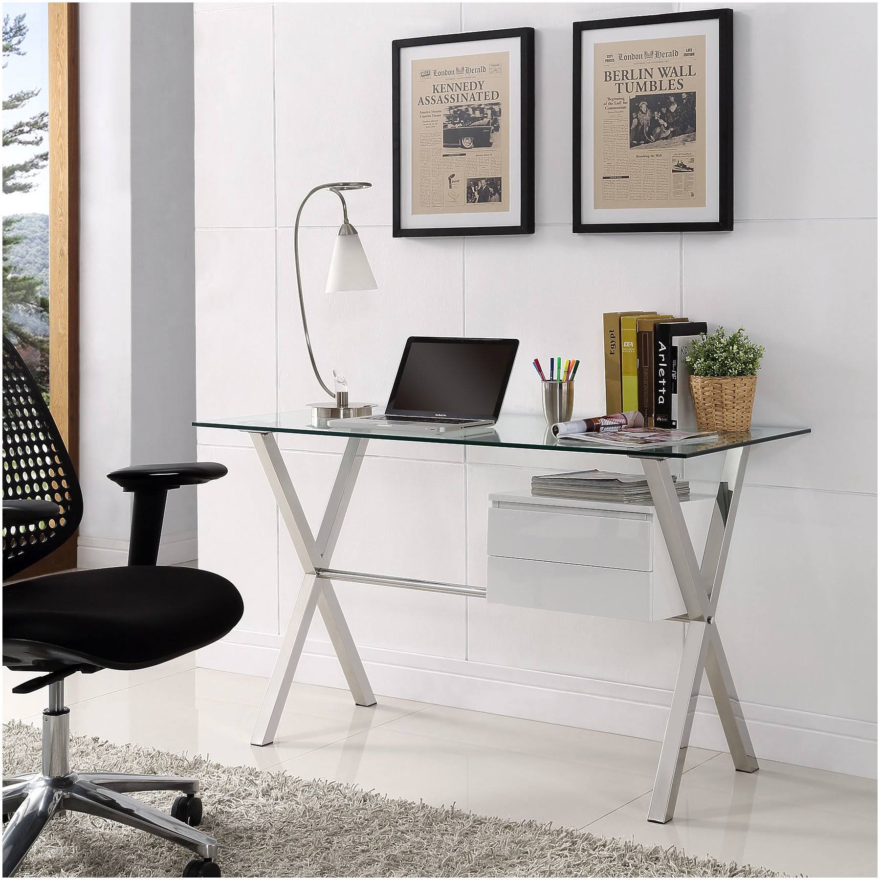 White Office Desk U4035