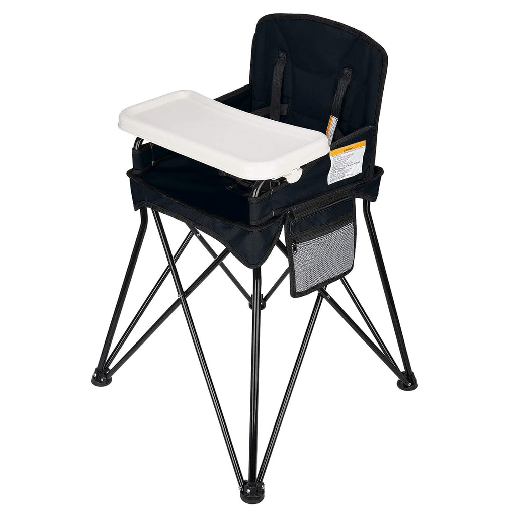 Grey Foldable Travel High Chair with Removable Tray and Carry Bag K9270
