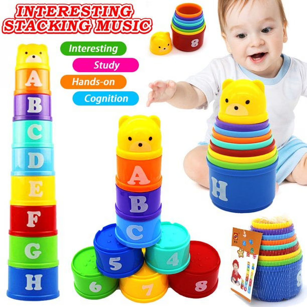 9 Cups Nesting and Sorting Stacking Toy X690006