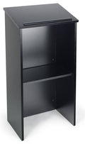 Black Floor-Standing Lectern with Shelf I116