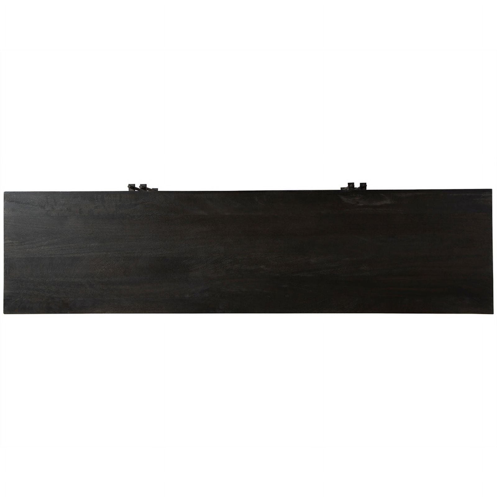 Light Gray and Black Wood Accent Cabinet T3874