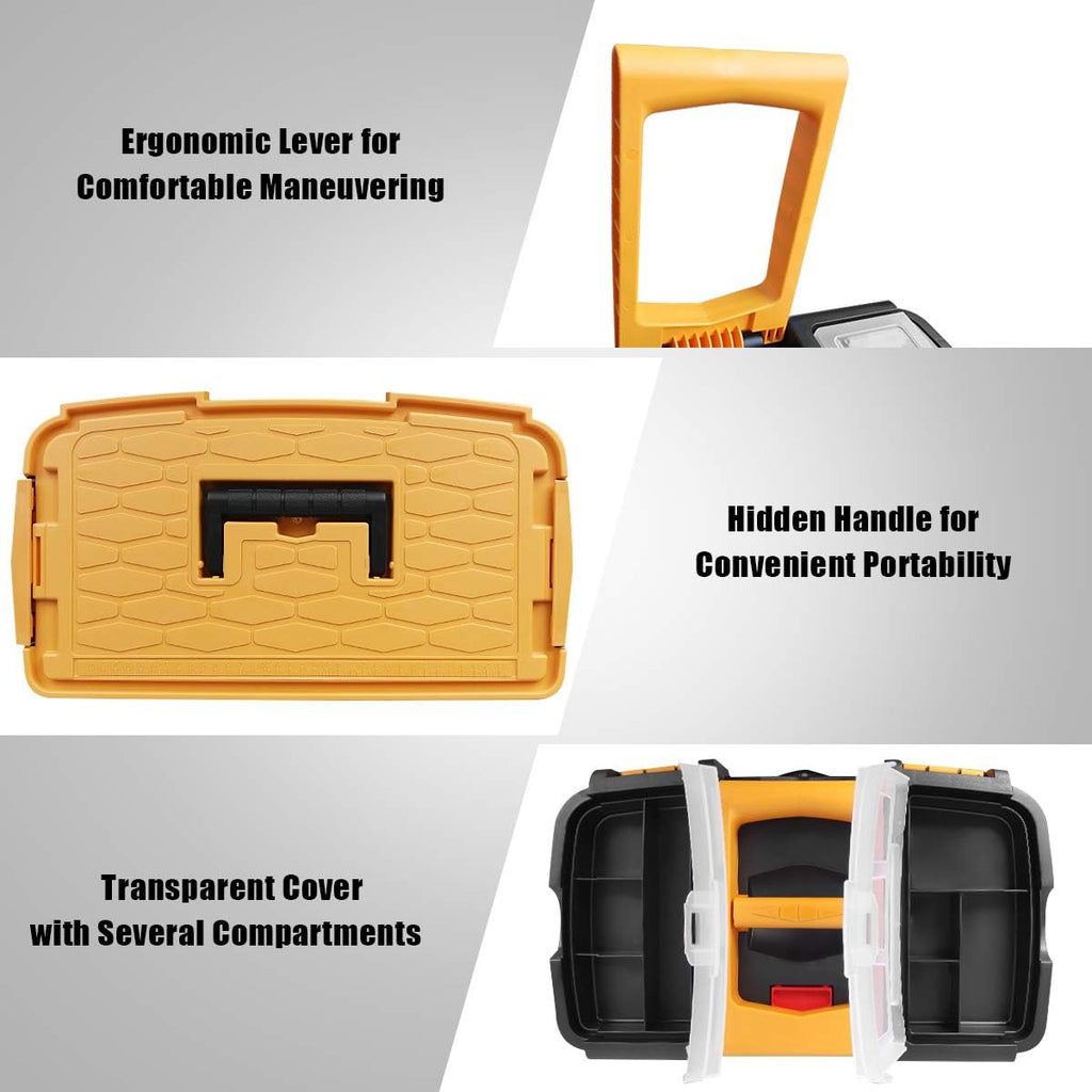 Stackable Rolling Tool Storage Case with Removable Tray F518