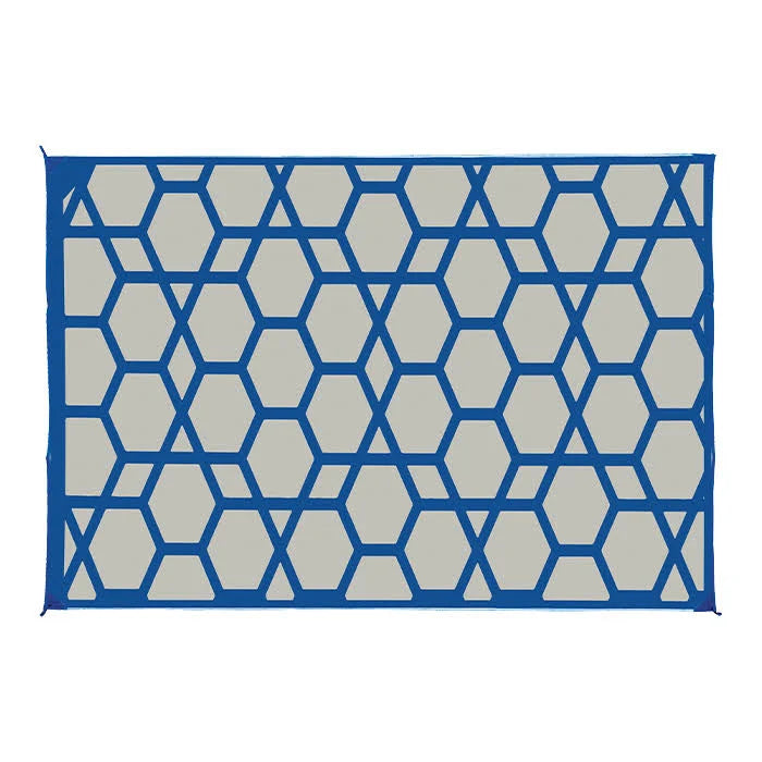 Blue Geometric RV Patio Mat Q514