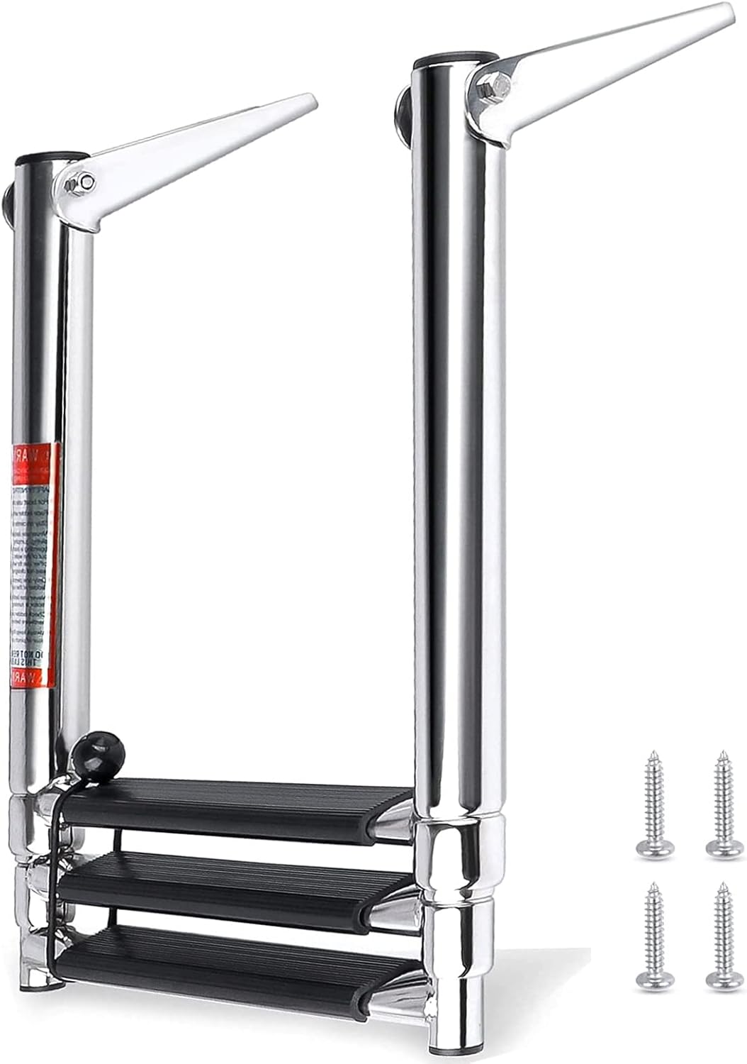 3 Step Folding Stainless Steel Swim Ladder, Pack of 2 X989
