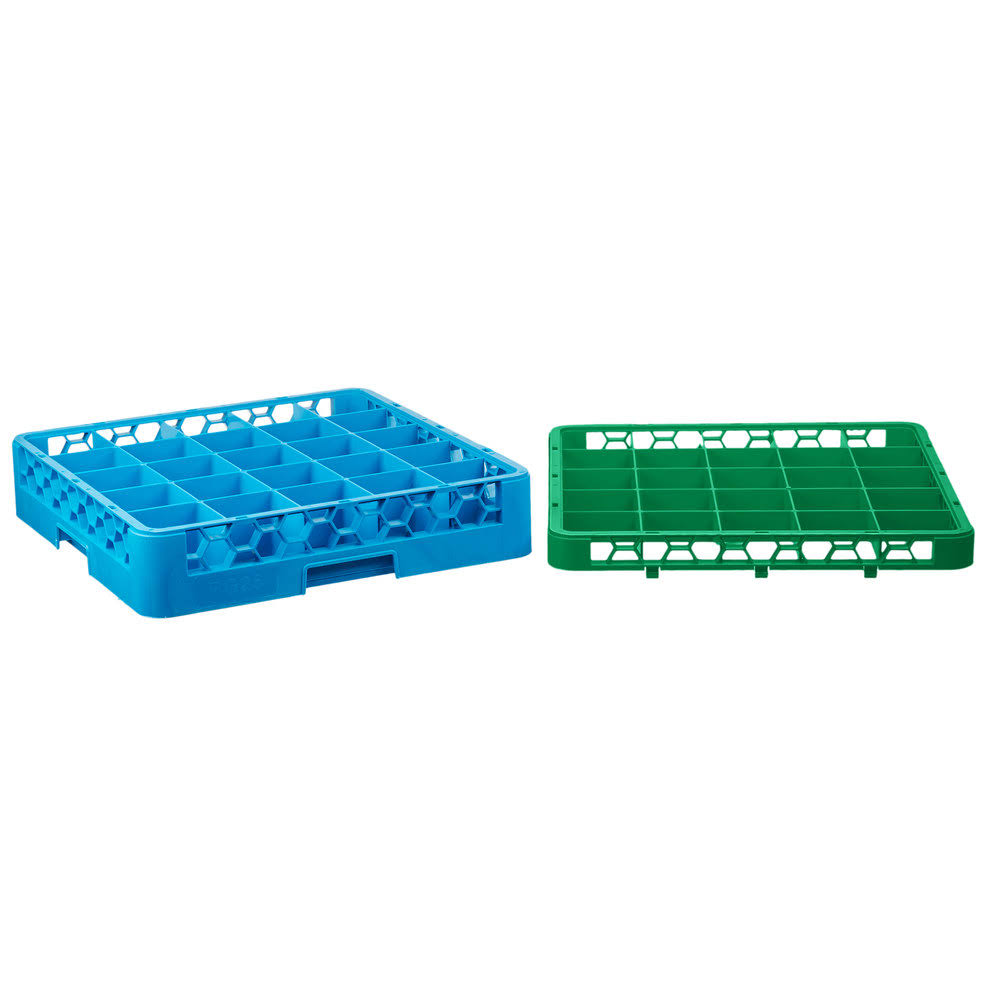 Green Color-Coded Glass Rack with 1 Extender V2291